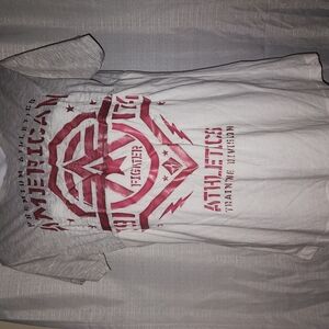 Gray and Pink American Fighter Shirt